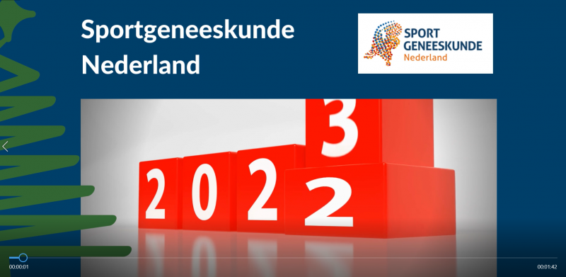 Kerstboodschap Sportgeneeskunde Nederland 2022